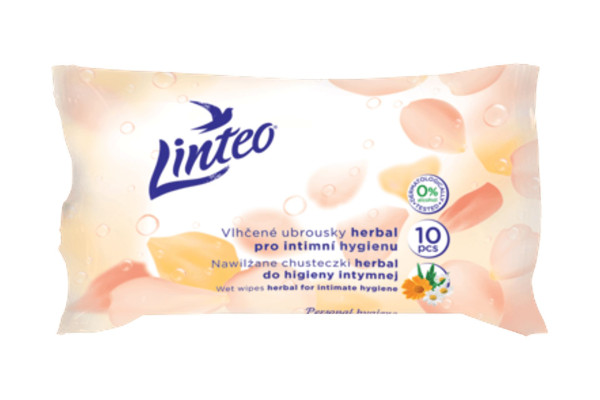 Dámské intimní vhlčené ubrousky Linteo 10ks