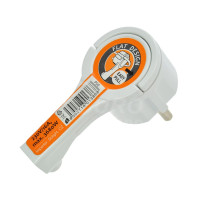 Solight lomená zástrčka, nízký profil od stěny, IP20, bílá (P50)