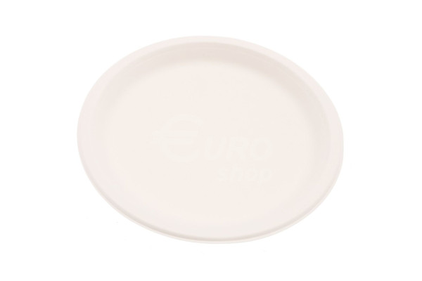 Smart Cook kulatý talíř z vláken cukrové třtiny - 17cm, 12ks, bílý